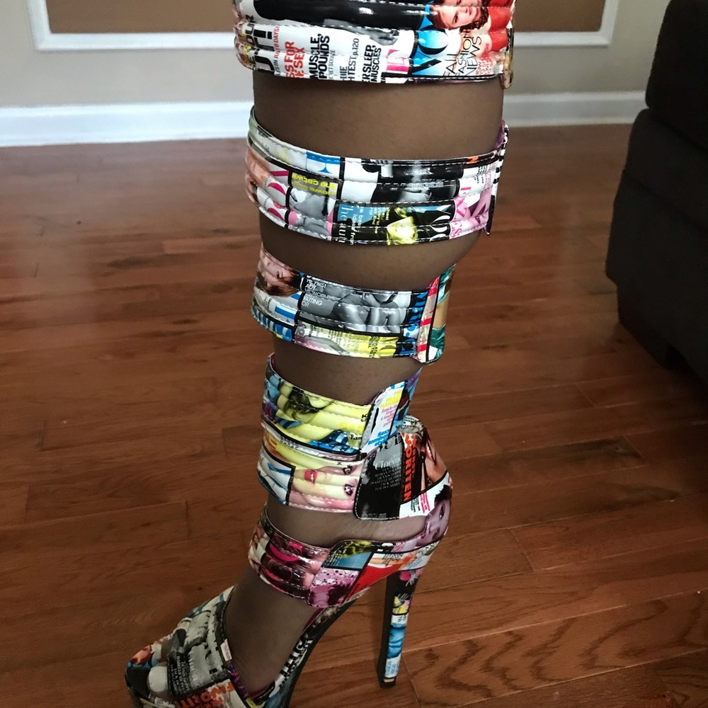 Strappy boots